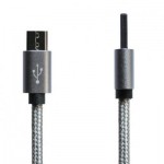 Огляд Дата кабель USB 2.0 AM to Micro 5P 1.0m Grey/Black Grand-X (FM02): характеристики, відгуки, ціни.