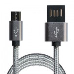 Огляд Дата кабель USB 2.0 AM to Micro 5P 1.0m Grey/Black Grand-X (FM02): характеристики, відгуки, ціни.