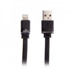 Огляд Дата кабель USB 2.0 AM to Lightning 1.0m flat Cablexpert (CCPB-L-USB-10BK): характеристики, відгуки, ціни.