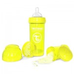 Огляд Пляшечка для годування Twistshake антиколькова 260 мл, жовта (24883): характеристики, відгуки, ціни.