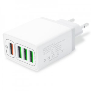Огляд Зарядний пристрій XoKo QC-405 4 USB 6.2A White (QC-405-WH): характеристики, відгуки, ціни.