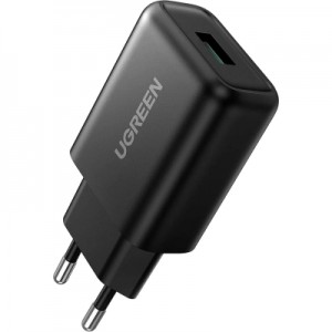 Огляд Зарядний пристрій Ugreen CD122 18W USB QC 3.0 Charger (Black) (70273): характеристики, відгуки, ціни.