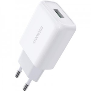 Огляд Зарядний пристрій Ugreen CD122 18W USB QC 3.0 Charger (White) (10133): характеристики, відгуки, ціни.