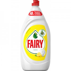 Огляд Засіб для ручного миття посуду Fairy Лимон 1.35 л (8001090621924): характеристики, відгуки, ціни.