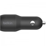 Огляд Зарядний пристрій Belkin Car Charger (24W) Dual USB-A, USB-A - USB-C, 1m, black (CCE001BT1MBK): характеристики, відгуки, ціни.