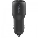 Огляд Зарядний пристрій Belkin Car Charger (24W) Dual USB-A, USB-A - USB-C, 1m, black (CCE001BT1MBK): характеристики, відгуки, ціни.