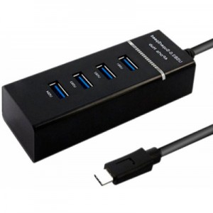 Огляд Концентратор Maiwo USB Type-C to 4х USB3.0 cable 29 cm (KH303): характеристики, відгуки, ціни.