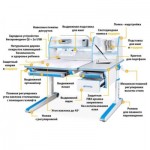 Огляд Парта Mealux Sherwood Energy Plus стільниця біла/рожеві накладки на но (BD-830 W/PN Energy Plus): характеристики, відгуки, ціни.