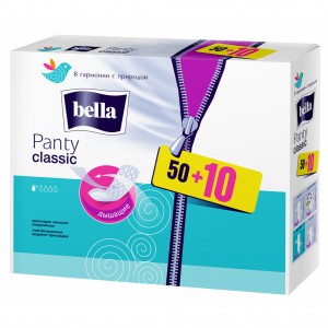 Огляд Щоденні прокладки Bella Panty Classic 50+10 шт. (5900516311995): характеристики, відгуки, ціни.