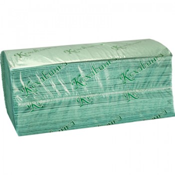 Паперові рушники Кохавинка Z-складання Зелені 1 шар 200 листів (4820032450071)