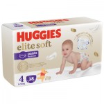 Огляд Підгузок Huggies Elite Soft 4 (9-14 кг) Mega 38 шт (5029053549323): характеристики, відгуки, ціни.