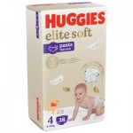 Огляд Підгузок Huggies Elite Soft 4 (9-14 кг) Mega 38 шт (5029053549323): характеристики, відгуки, ціни.