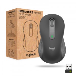 Огляд Мишка Logitech Signature M650 L Wireless Mouse for Business Graphite (910-006348): характеристики, відгуки, ціни.
