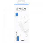 Огляд Зарядний пристрій ACCLAB AL-TC125 1хType-C 5В/3A/25W QC/PD3.0 (1283126538841): характеристики, відгуки, ціни.