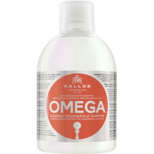Огляд Шампунь Kallos Cosmetics Omega Відновлюючий з комплексом Омега-6 та олією макадамії 1000 мл (5998889511586): характеристики, відгуки, ціни.
