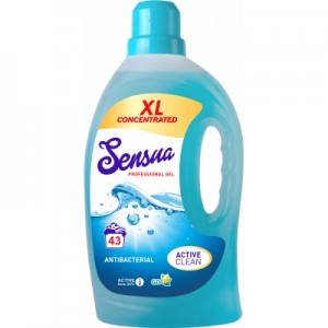Огляд Гель для прання Sensua Professional Gel Antibacterial для всіх типів тканин і кольорів 1.5 л (4820167005467): характеристики, відгуки, ціни.
