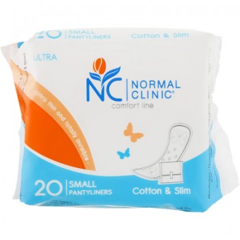 Щоденні прокладки Normal Clinic Ultra Cotton & Slim в індивідуальному пакуванні 20 шт. (3800213309887)