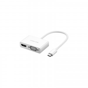 Огляд Перехідник USB Type C to HDMI + VGA MM123 white Ugreen (30843): характеристики, відгуки, ціни.