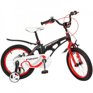 Огляд Дитячий велосипед Prof1 18" Infinity Чорний з червоним (LMG18201 black/red): характеристики, відгуки, ціни.