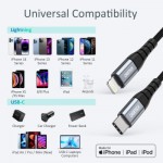 Огляд Дата кабель USB-C to Lightning 2.0m MFI Choetech (IP0041-BK): характеристики, відгуки, ціни.