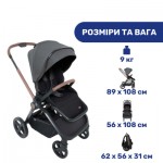 Огляд Коляска Chicco 2 в 1 Mysa Сіра (2900990849451) (87026.45.01): характеристики, відгуки, ціни.