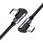 Огляд Дата кабель USB 2.0Type-C to Type-C 2.0m 3A 60W US323 90-degree Black Ugreen (70531): характеристики, відгуки, ціни.
