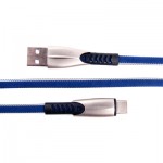 Огляд Дата кабель USB 2.0 AM to Type-C 0.25m blue Dengos (PLS-TC-SHRT-PLSK-BLUE): характеристики, відгуки, ціни.