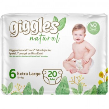 Підгузок Giggles Natural 6 Extra Large 15+ кг 20 шт (8680131206421)