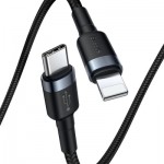 Огляд Дата кабель USB-C to Lightning 1.0m 18W 2.1A Cafule Black-Grey Baseus (CATLKLF-G1): характеристики, відгуки, ціни.