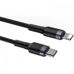 Огляд Дата кабель USB-C to Lightning 1.0m 18W 2.1A Cafule Black-Grey Baseus (CATLKLF-G1): характеристики, відгуки, ціни.