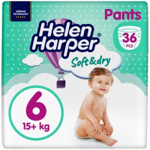 Огляд Підгузки Helen Harper Soft&Dry XL Розмір 6 (+15 кг) 36 шт (5411416061229) (271444): характеристики, відгуки, ціни.