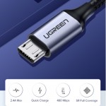 Огляд Дата кабель USB 2.0 AM to Micro 5P 1.5m US290 Black Ugreen (US290/60147): характеристики, відгуки, ціни.