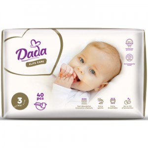 Огляд Підгузки Dada Elite Care MIDI 3 (4-9 кг) 40 шт (4820174981099): характеристики, відгуки, ціни.