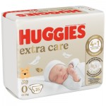 Огляд Підгузки Huggies Extra Care 0 (< 3,5 кг) 25шт (5029053548647): характеристики, відгуки, ціни.