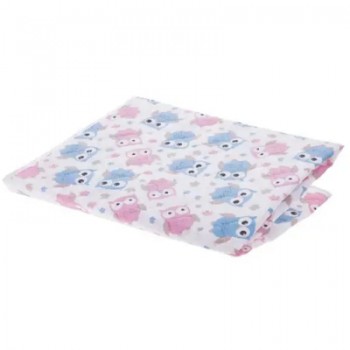 Пелюшки для малюків Lionelo 55 x 70 см блакитні/рожеві сови (A0254)