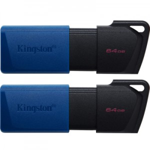 Огляд USB флеш накопичувач Kingston 2x64GB DataTraveler Exodia M Black/Blue USB 3.2 (DTXM/64GB-2P): характеристики, відгуки, ціни.