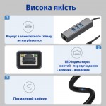 Огляд Концентратор USB 3.0 Type-C/Type-A to RJ45 Gigabit Lan, 3*USB 3.0, cable 13 cm Dynamode (DM-AD-GLAN-U3): характеристики, відгуки, ціни.