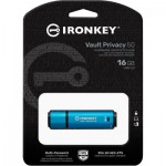 Огляд USB флеш накопичувач Kingston 16GB IronKey Vault Privacy 50 Blue USB 3.2 (IKVP50/16GB): характеристики, відгуки, ціни.