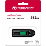 Огляд USB флеш накопичувач Transcend 512GB JetFlash 790C USB 3.1 Type-C (TS512GJF790C): характеристики, відгуки, ціни.