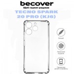 Огляд Чохол до мобільного телефона BeCover Anti-Shock Tecno Spark 20 Pro (KJ6) Clear (710856): характеристики, відгуки, ціни.