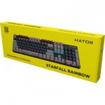 Огляд Клавіатура Hator Starfall Rainbow Origin Blue USB Black/Grey (HTK-609-BBG): характеристики, відгуки, ціни.