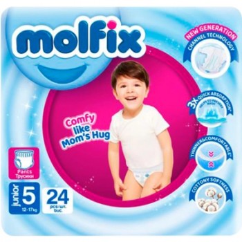 Підгузки Molfix Трусики 5 junior 12-17 кг 24 шт (8690536842636)