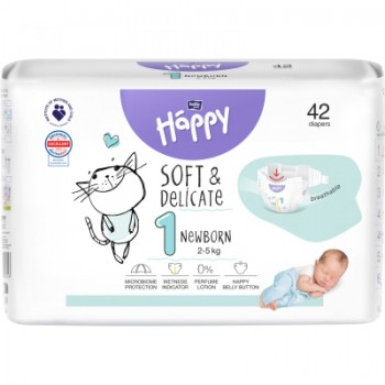 Підгузки Bella Happy Soft & Delicate Newborn 2-5 кг 42 шт (5900516605339)