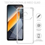 Огляд Чохол до мобільного телефона BeCover Anti-Shock Tecno POVA 6 Neo (LI6) Clear (712785): характеристики, відгуки, ціни.