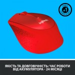 Огляд Мишка Logitech M330 Silent plus Red (910-004911): характеристики, відгуки, ціни.