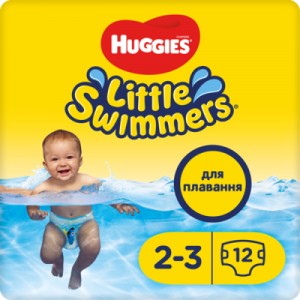 Огляд Підгузки Huggies Little Swimmer 2-3 12 шт (5029053537795): характеристики, відгуки, ціни.