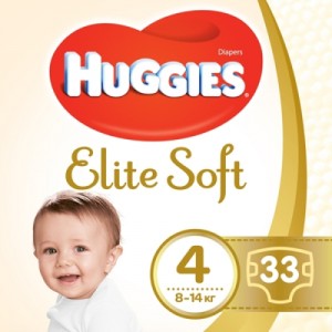 Підгузок Huggies Elite Soft 4 (8-14 кг) Jumbo 33 шт (5029053572604)
