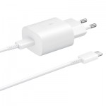 Огляд Зарядний пристрій Samsung EP-TA800XWEGRU 25W PD3.0 Type-C (White) (EP-TA800XWEGRU): характеристики, відгуки, ціни.