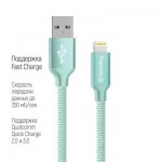 Огляд Дата кабель USB 2.0 AM to Lightning 2.0m mint ColorWay (CW-CBUL007-MT): характеристики, відгуки, ціни.