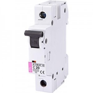 Огляд Автоматичний вимикач ETI Выключатель автоматический ETIMAT 10 1p C 20А (10 kA) (2131717): характеристики, відгуки, ціни.